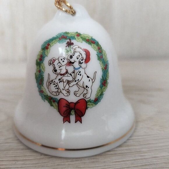 2 - VTG Disney Porcelain Christmas Bell Ornaments Grolier Collectibles 1994 - Picture 10 of 11
